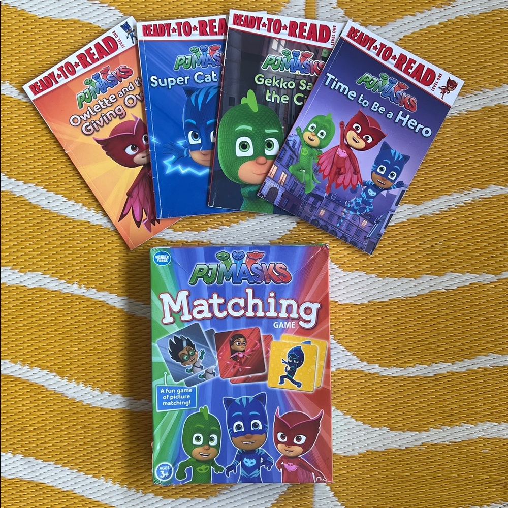 PJ Mask Matching Game  and Ready to Read book set- Colorful Memory Challenge